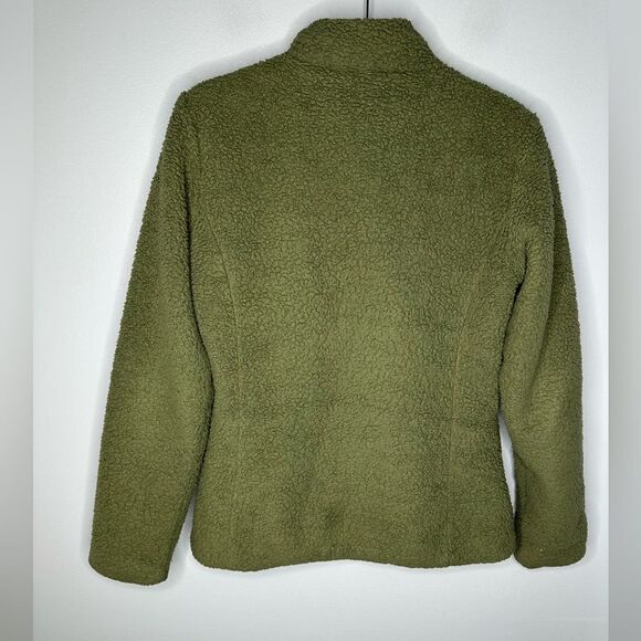 Patagonia fleece los gatos beautiful green women’s jacket size Medium full zip - Picture 2 of 4